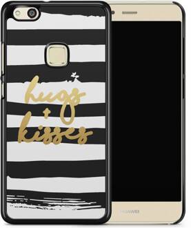 Casimoda Huawei P10 Lite hoesje - Hugs & kisses Zwart, Wit