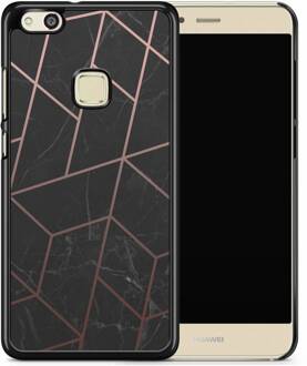 Casimoda Huawei P10 Lite hoesje - Marble grid Zwart
