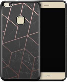 Casimoda Huawei P10 Lite hoesje - Marble grid Zwart