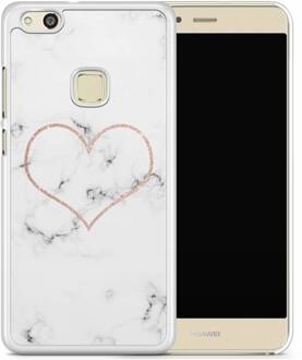Casimoda Huawei P10 Lite hoesje - Marmer hart Grijs/zilverkleurig