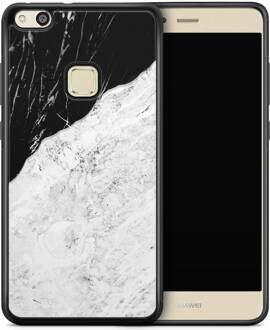 Casimoda Huawei P10 Lite hoesje - Marmer zwart grijs Grijs/zilverkleurig