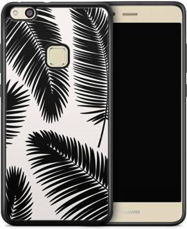 Casimoda Huawei P10 Lite hoesje - Palm leaves silhouette Zwart