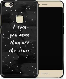Casimoda Huawei P10 Lite hoesje - Stars love quote Zwart