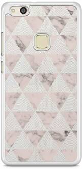 Casimoda Huawei P10 Lite hoesje - Triangle snake Bruin/beige