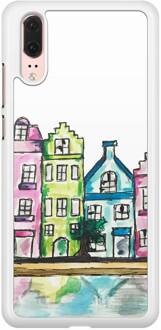 Casimoda Huawei P20 hoesje - Amsterdam grachtenpanden Multi