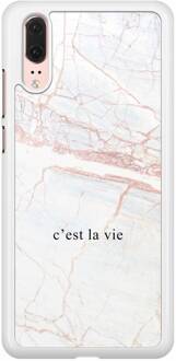Casimoda Huawei P20 hoesje - C'est la vie Grijs/zilverkleurig