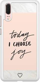 Casimoda Huawei P20 hoesje - Choose joy Roze