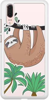 Casimoda Huawei P20 hoesje - Luiaard Roze, Groen