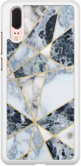 Casimoda Huawei P20 hoesje - Marmer blauw