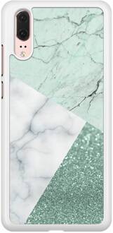 Casimoda Huawei P20 hoesje - Minty marmer collage