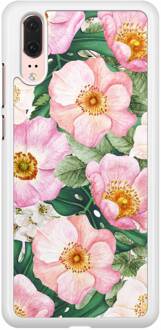 Casimoda Huawei P20 hoesje - Spring floral Wit