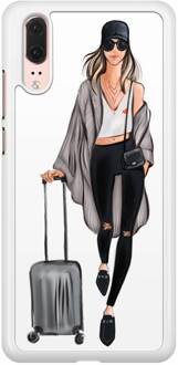 Casimoda Huawei P20 hoesje - Travel girl Multi