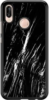 Casimoda Huawei P20 Lite hoesje - Black marble Zwart
