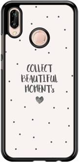 Casimoda Huawei P20 Lite hoesje - Collect beautiful moments Bruin/beige
