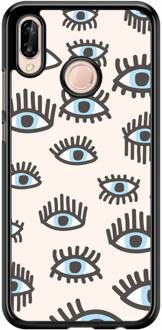 Casimoda Huawei P20 Lite hoesje - Eyes on you Blauw