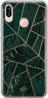 Casimoda Huawei P20 Lite siliconen hoesje - Abstract groen
