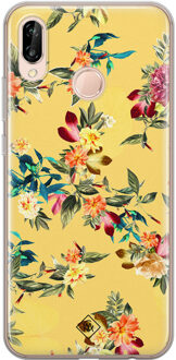 Casimoda Huawei P20 Lite siliconen hoesje - Floral days Geel