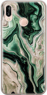 Casimoda Huawei P20 Lite siliconen hoesje - Green waves Groen