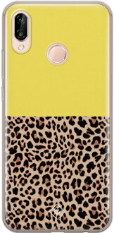 Casimoda Huawei P20 Lite siliconen hoesje - Luipaard geel