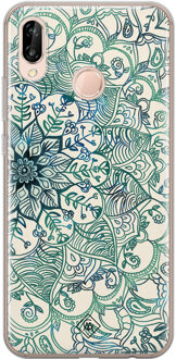 Casimoda Huawei P20 Lite siliconen hoesje - Mandala blauw