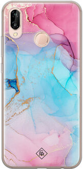 Casimoda Huawei P20 Lite siliconen hoesje - Marble colorbomb Multi