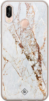 Casimoda Huawei P20 Lite siliconen hoesje - Marmer goud Goudkleurig