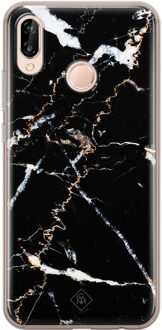 Casimoda Huawei P20 Lite siliconen hoesje - Marmer zwart