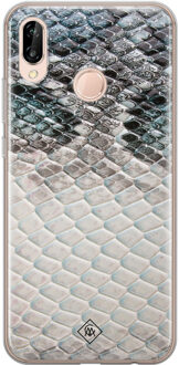 Casimoda Huawei P20 Lite siliconen hoesje - Oh my snake Blauw