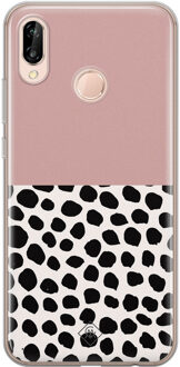 Casimoda Huawei P20 Lite siliconen hoesje - Pink dots Roze