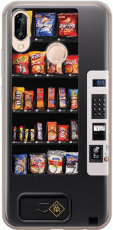 Casimoda Huawei P20 Lite siliconen hoesje - Snoepautomaat Zwart, Multi