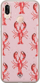 Casimoda Huawei P20 Lite siliconen telefoonhoesje - Lobster all the way Roze