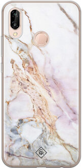 Casimoda Huawei P20 Lite siliconen telefoonhoesje - Parelmoer marmer Multi