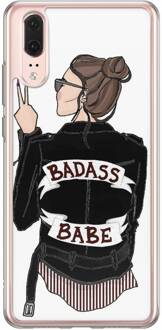 Casimoda Huawei P20 siliconen hoesje - Badass babe Multi