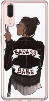Casimoda Huawei P20 siliconen hoesje - Badass babe Multi