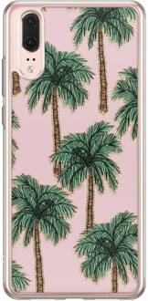 Casimoda Huawei P20 siliconen hoesje - Bora bora Roze, Groen, Goudkleurig