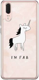Casimoda Huawei P20 siliconen hoesje - I'm fab Roze