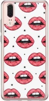 Casimoda Huawei P20 siliconen hoesje - Kiss me softly Rood