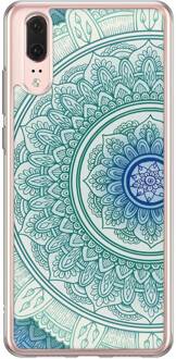 Casimoda Huawei P20 siliconen hoesje - Mandala blauw