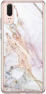 Casimoda Huawei P20 siliconen hoesje - Parelmoer marmer Multi