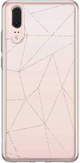 Casimoda Huawei P20 siliconen hoesje - Pastel vlakken Roze