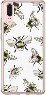 Casimoda Huawei P20 siliconen hoesje - Queen bee Goudkleurig