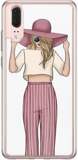 Casimoda Huawei P20 siliconen hoesje - Summer girl Multi