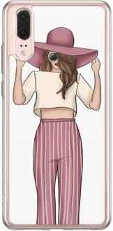 Casimoda Huawei P20 siliconen hoesje - Summer girl Multi
