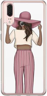 Casimoda Huawei P20 siliconen hoesje - Summer girl Multi