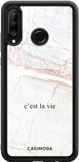 Casimoda Huawei P30 Lite hoesje - C'est la vie Bruin/beige