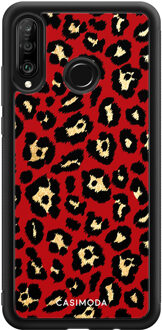Casimoda Huawei P30 Lite hoesje - Luipaard rood