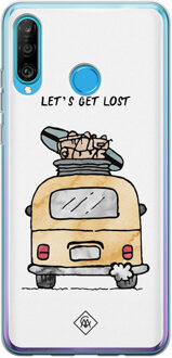 Casimoda Huawei P30 Lite siliconen hoesje - Let's get lost Multi