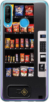 Casimoda Huawei P30 Lite siliconen hoesje - Snoepautomaat Zwart, Multi