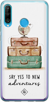 Casimoda Huawei P30 Lite siliconen hoesje - Wanderlust Multi