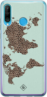 Casimoda Huawei P30 Lite siliconen hoesje - Wild world Blauw